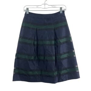 Talbots Navy and Green A-Line Skirt